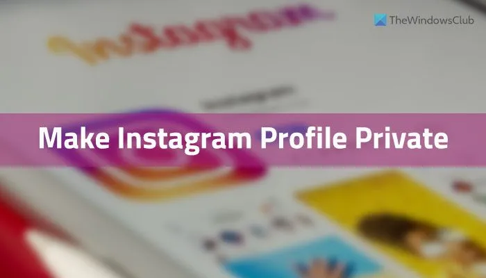 Comment rendre le profil Instagram privé ou public 