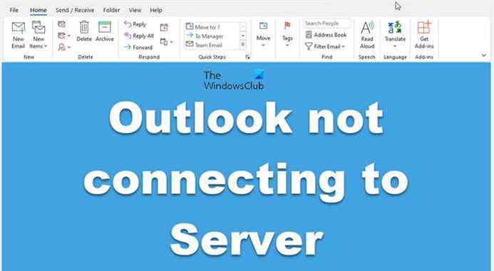 Correction d’Outlook ne se connectant pas au serveur sur un ordinateur Windows