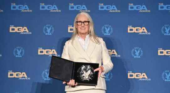 Jane Campion with her award at the 74th Annual DGA Awards held at the Beverly Hilton on March 12th, 2022 in Beverly Hills, California.