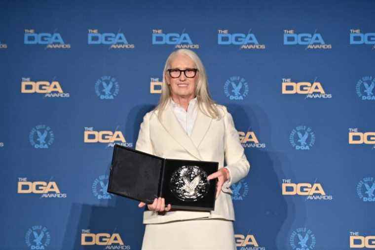 Jane Campion with her award at the 74th Annual DGA Awards held at the Beverly Hilton on March 12th, 2022 in Beverly Hills, California.