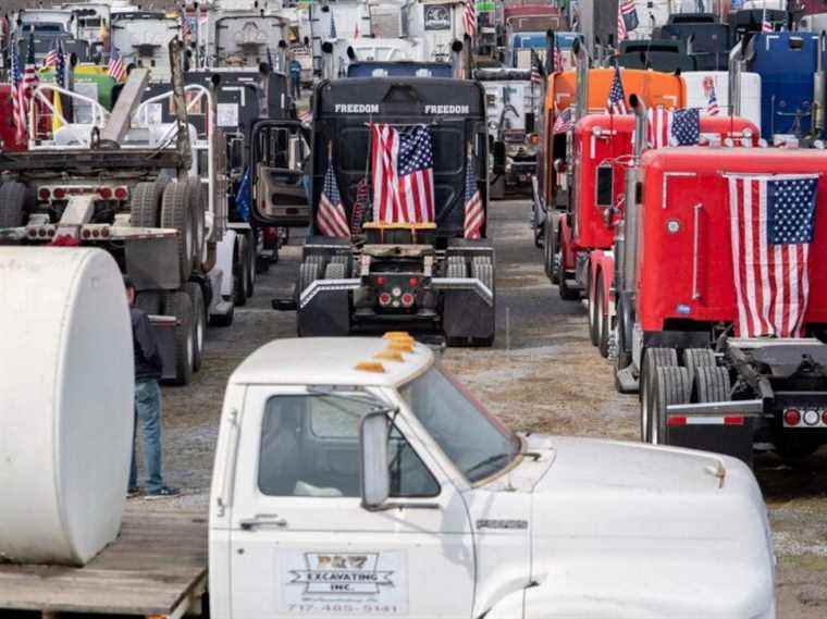 Des camions, des camping-cars et des voitures affluent dans la région de Washington pour protester contre les restrictions COVID