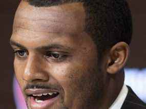 Le quart-arrière des Cleveland Browns, Deshaun Watson, fait face à des poursuites civiles alléguant une conduite sexuelle inappropriée.  USA AUJOURD'HUI SPORTS