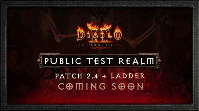 Diablo 2: Resurrected’s PTR Patch 2.4 continue le 2 mars avec des tests d’échelle et d’autres changements