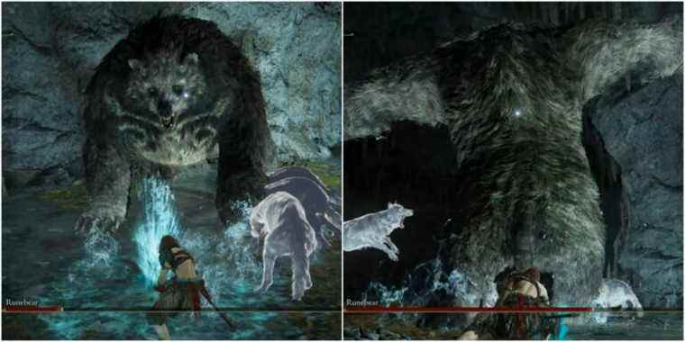 Elden Ring defeating Runebear