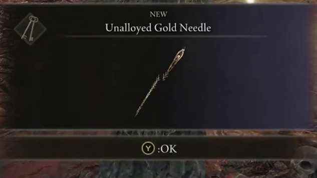 elden ring unalloyed gold needle location