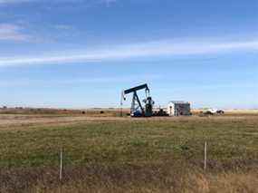 Une plate-forme pétrolière à Stoughton, en Saskatchewan.