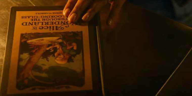 Alice in Wonderland book appearing in the Matrix