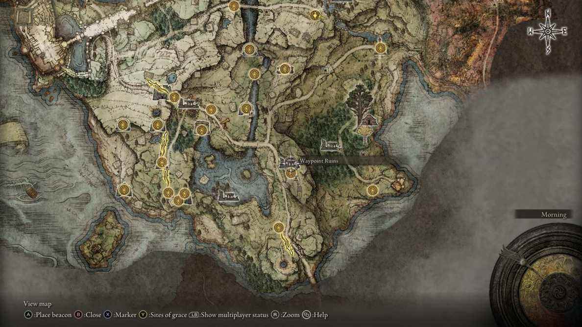 Guide Elden Ring: procédure pas à pas des ruines de Waypoint
