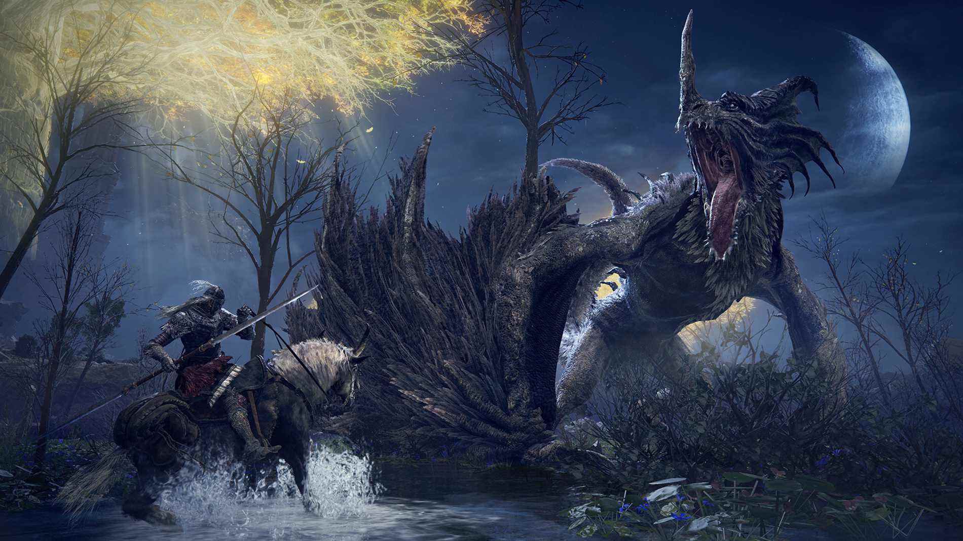 Combattre un dragon à cheval dans Elden Ring
