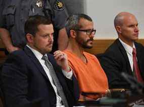 Christopher Watts est en cour pour son audience de mise en accusation au palais de justice du comté de Weld le 21 août 2018 à Greeley, Colorado.  Watts fait face à neuf chefs d'accusation, dont plusieurs chefs de meurtre au premier degré de sa femme et de ses deux jeunes filles.  (Photo de RJ Sangosti - Piscine/Getty Images)