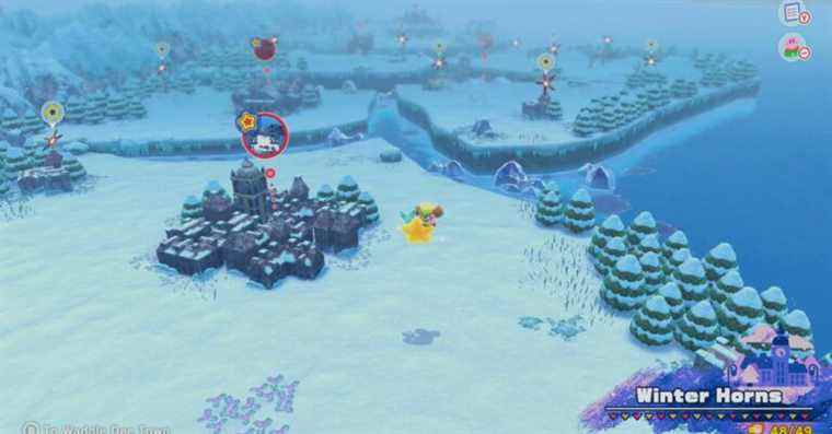 Kirby et le guide Forgotten Land: liste des missions de Winter Horns
