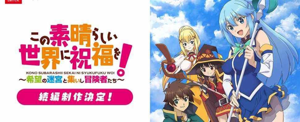 KonoSuba obtient un nouveau RPG de donjon sur Switch