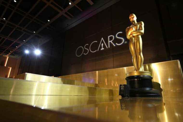 General view of Oscar statue at the 94th Academy Awards nominees luncheon on Monday, March 7, 2022, in Los Angeles. (Photo by Danny Moloshok/Invision/AP)