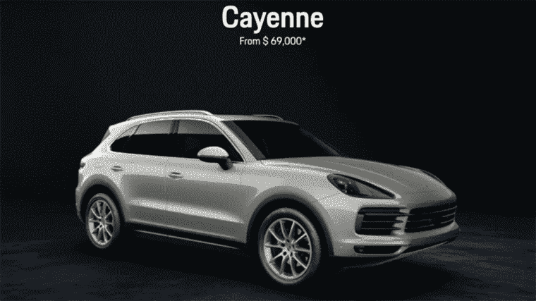 La Porsche Cayenne est le seul véhicule qui commence à exactement 69 000 $