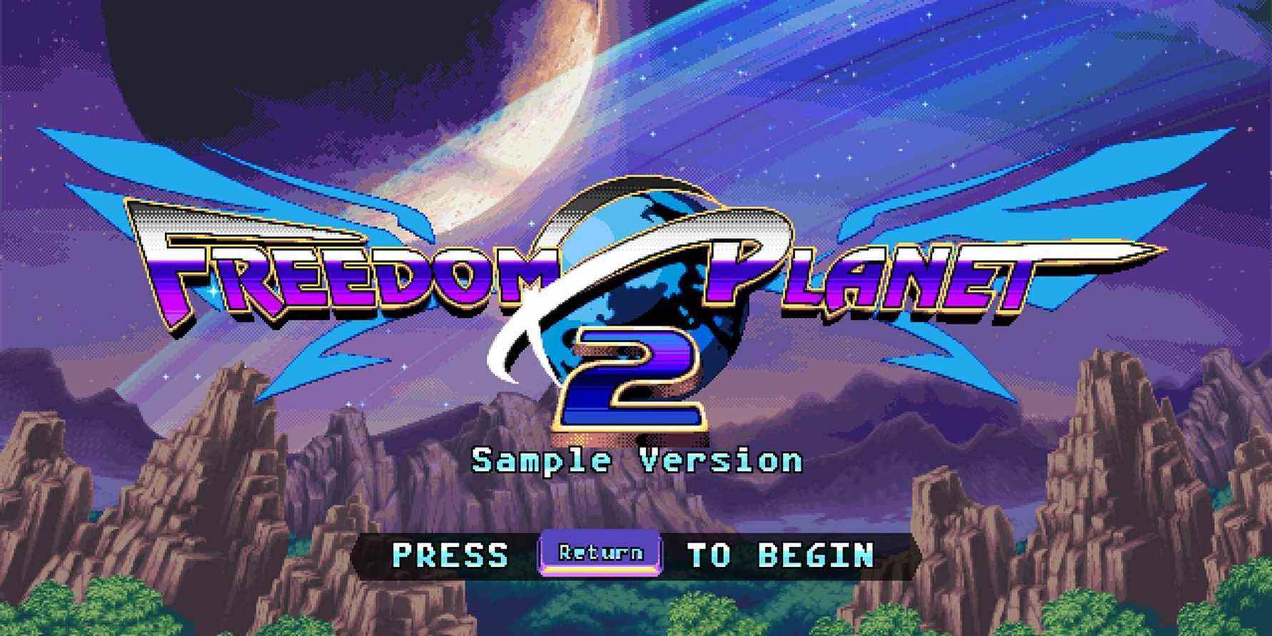 freedom planet 2 demo title screen featured