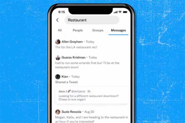 La recherche Twitter DM fonctionne désormais comme vous l’attendez