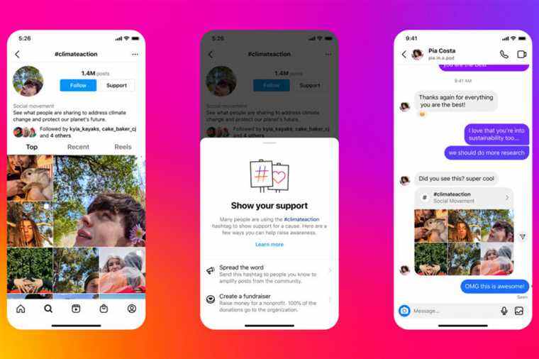 Le dernier test d’Instagram facilite le soutien aux causes sociales