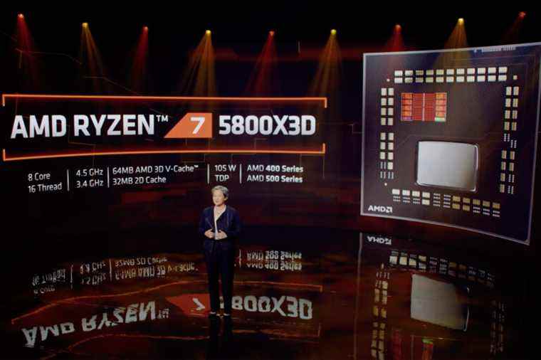 Le processeur Ryzen 7 5800X3D d’AMD sera disponible le 20 avril pour 449 $