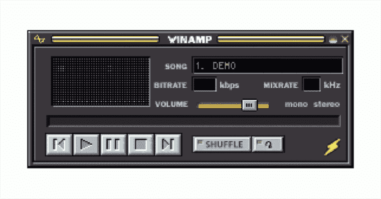 Le skin original de Winamp se vend comme un NFT