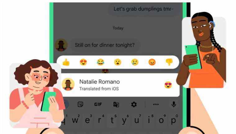 Les dernières mises à jour des messages Android de Google incluent les réactions iOS et les aperçus YouTube