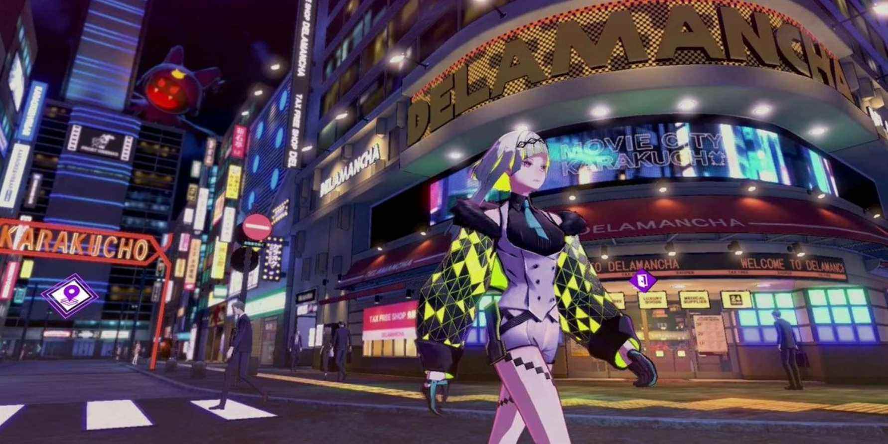 Ringo walking in the city in Soul Hackers 2