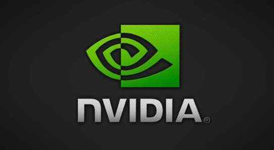 The Nvidia logo on a dark green background.