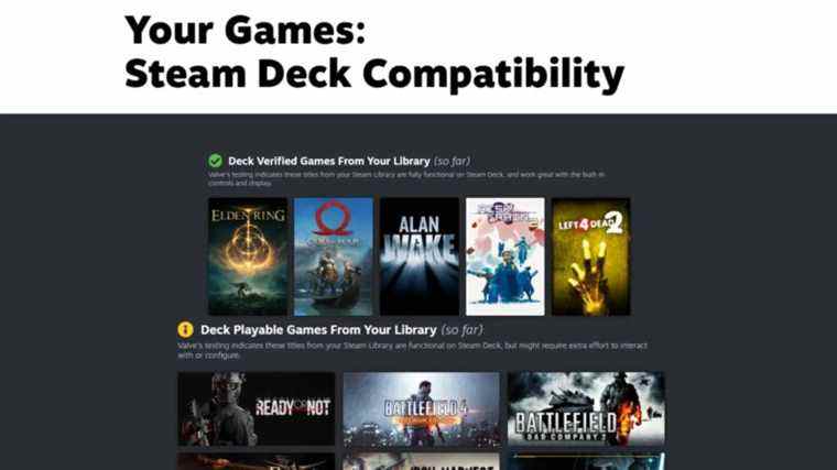 Les jeux jouables vérifiés par Steam Deck atteignent plus de 1000 titres