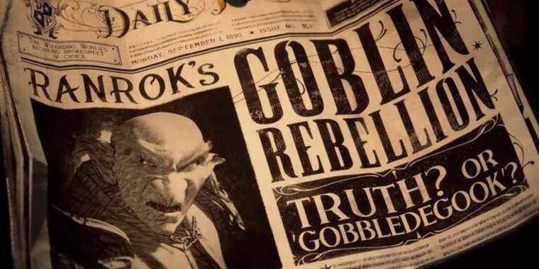 hogwarts legacy ranrar goblin newspaper