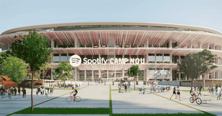 L’immense stade du FC Barcelone est désormais Spotify Camp Nou