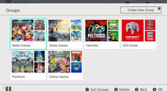 Nintendo ajoute enfin des dossiers à Switch UI