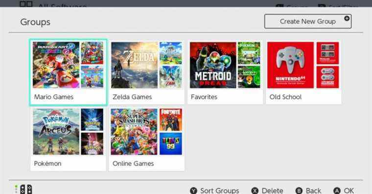 Nintendo ajoute enfin des dossiers au Switch, une sorte de