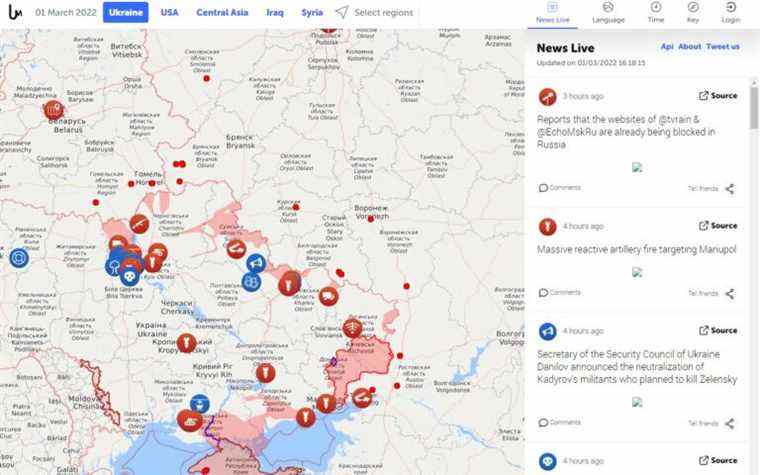 Outil de cartographie ukrainien mis hors ligne par une attaque DDoS