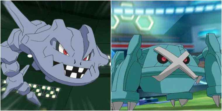 Left: steelix; right: metagross