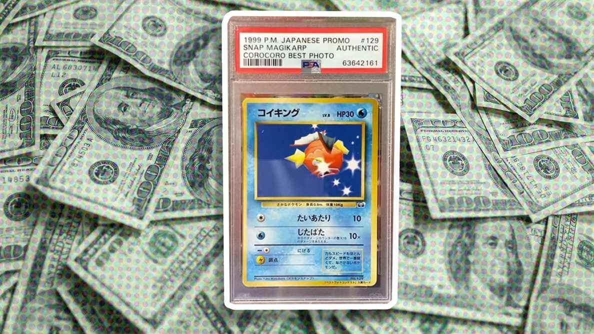 Quelqu'un a dépensé 120 000 $ sur une carte Pokémon Magicarpe très rare
