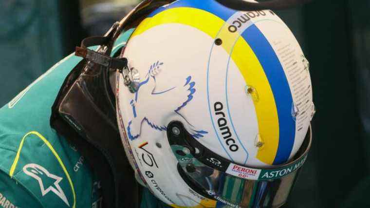 Sebastian Vettel retire le drapeau controversé de son casque pour soutenir l’Ukraine