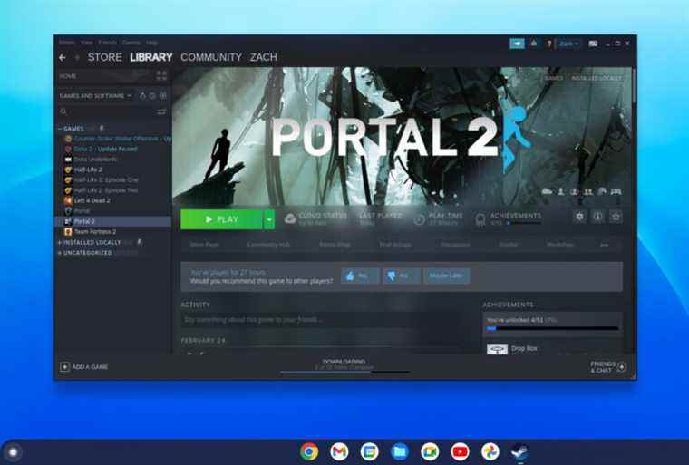 Steam est officiellement disponible sur une poignée de Chromebooks