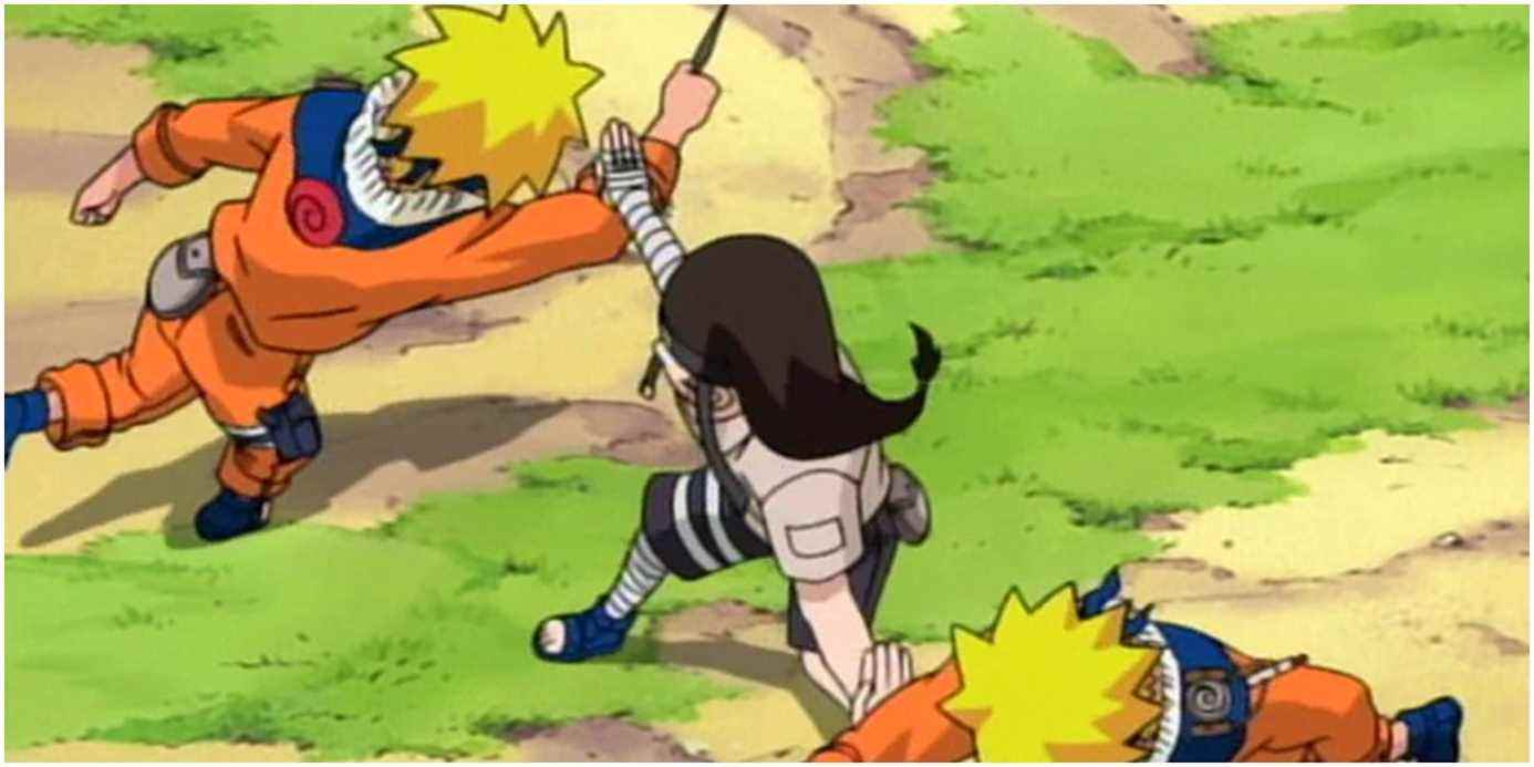 Naruto combattant Neji aux examens de Chunin