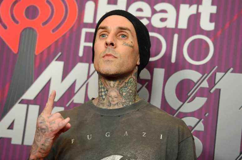 Travis Barker poses in the press room at the iHeartRadio Music Awards on Thursday, March 14, 2019, at the Microsoft Theater in Los Angeles. (Photo by Jordan Strauss/Invision/AP)