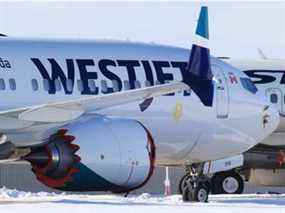 Le Boeing 737 MAX 8 de WestJet, numéro d'enregistrement C-FHCM, est entreposé avec des avions 737 plus anciens sur une piste inutilisée à l'aéroport international de Calgary le jeudi 25 février 2021. C-FHCM était l'avion utilisé par WestJet lors du premier vol commercial de la compagnie Avions MAX 8 le 21 janvier 2021. Gavin Young/Postmedia