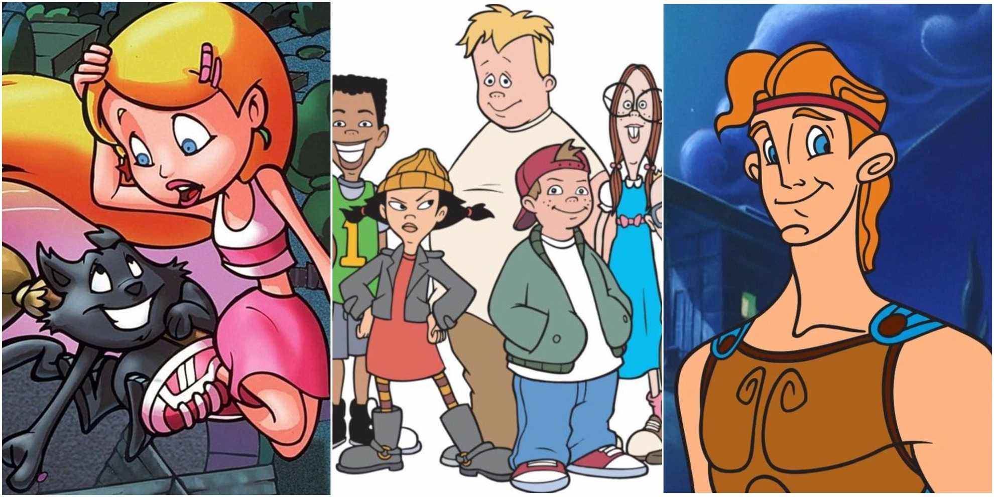 left to right: Sabrina the Animated Series, Recess, and Hercules Animated Series