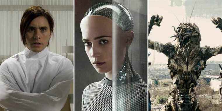 Nemo Nobody (Jared Leto), Ava (Alicia Vikander) from Ex Machina, and a Prawn from District 9