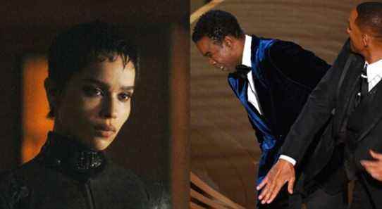 Will Smith Slaps Chris Rock Oscars Zoë Kravitz