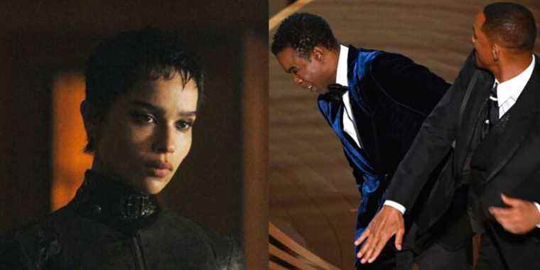 Will Smith Slaps Chris Rock Oscars Zoë Kravitz