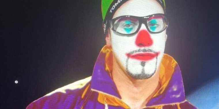 Ali G in Joker makeup