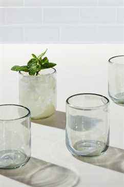 Verrerie mexicaine recyclée West Elm (Double Old Fashioned, lot de 4)