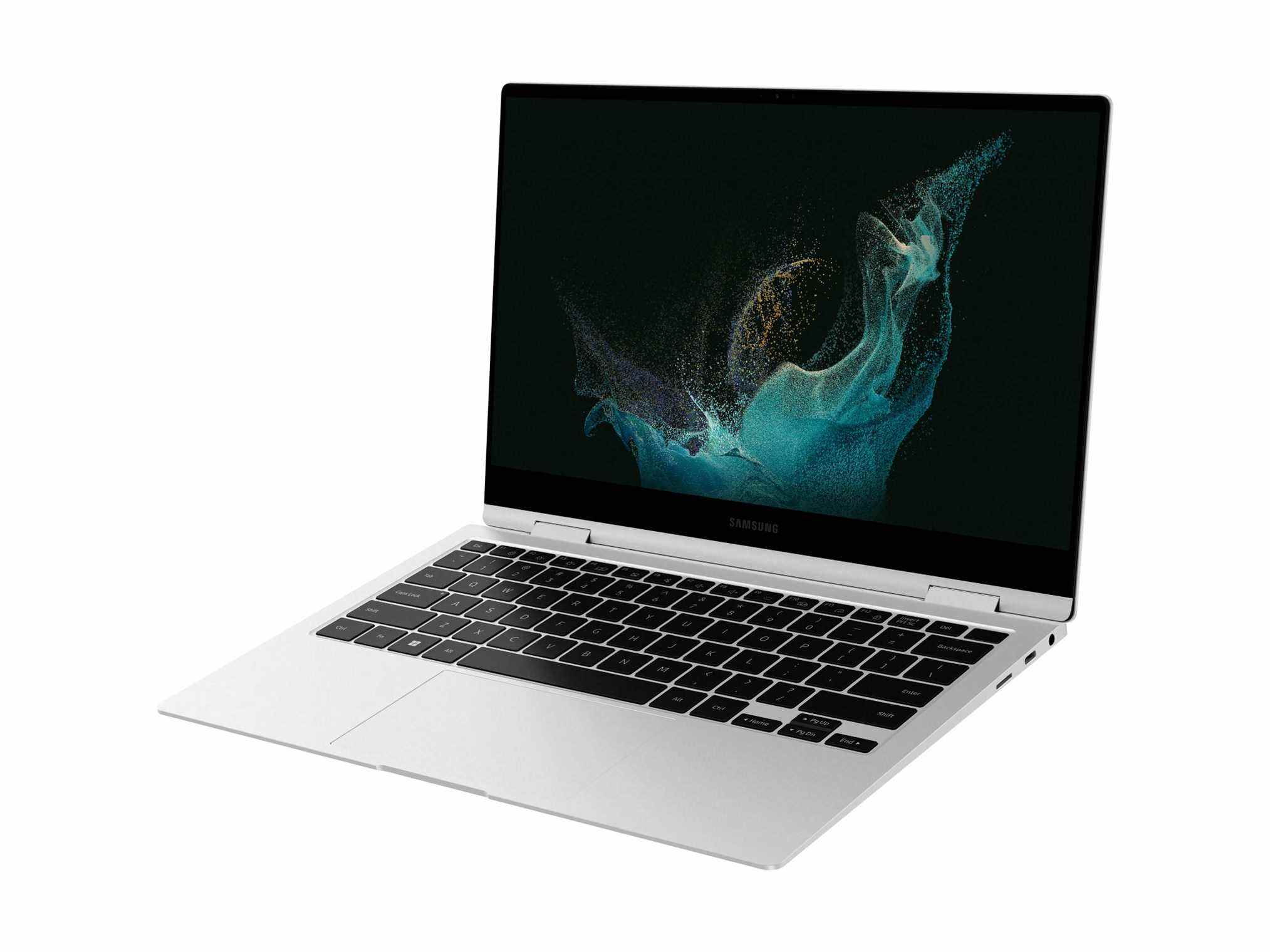 Samsung Galaxy Book2 Pro 360 04 Mars2 13 Wifi Us Silver 004 Top R Perspective Hi Final