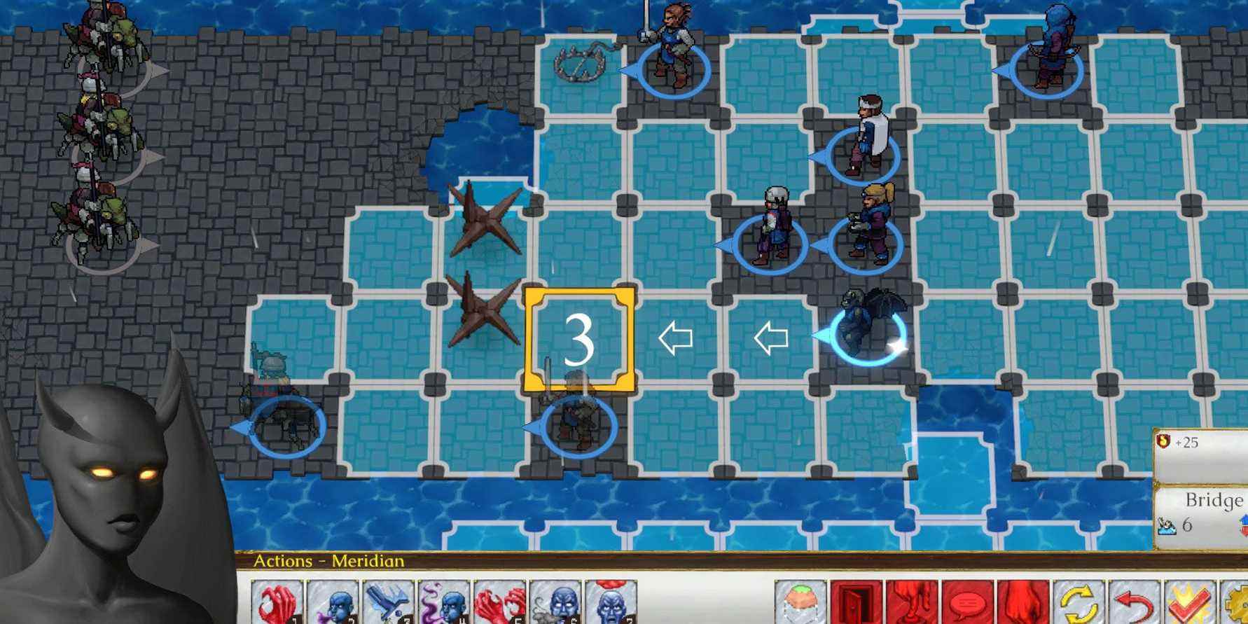 Telepath-Tactics-Liberated-battle-on-bridge-with-grid-system