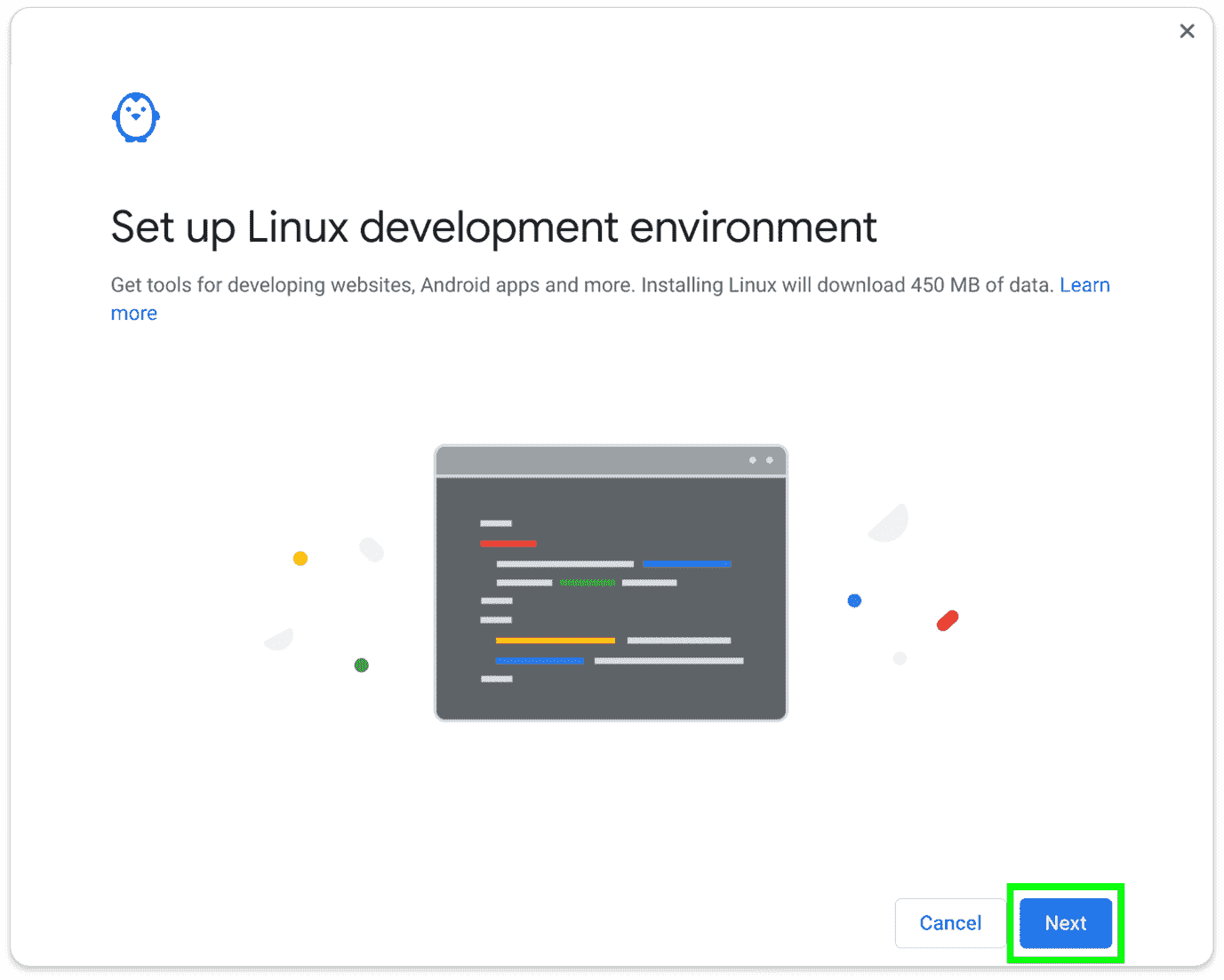 Exécutez Linux sur Chromebook