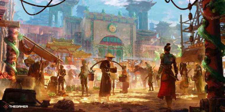 Guild Wars 2 End of Dragons - concept art of New Kaineng City