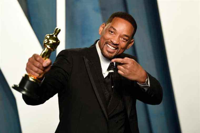 Will Smith arrives at the Vanity Fair Oscar Party on Sunday, March 27, 2022, at the Wallis Annenberg Center for the Performing Arts in Beverly Hills, Calif. (Photo by Evan Agostini/Invision/AP)